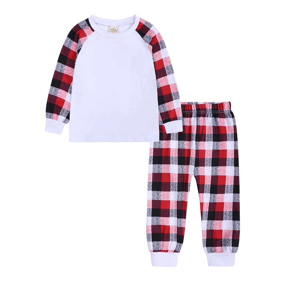 2021, Рождественский пижамный комплект, семейные одинаковые пижамы с принтом в клетку для родителей и детей, семейная Пижама на заказ
