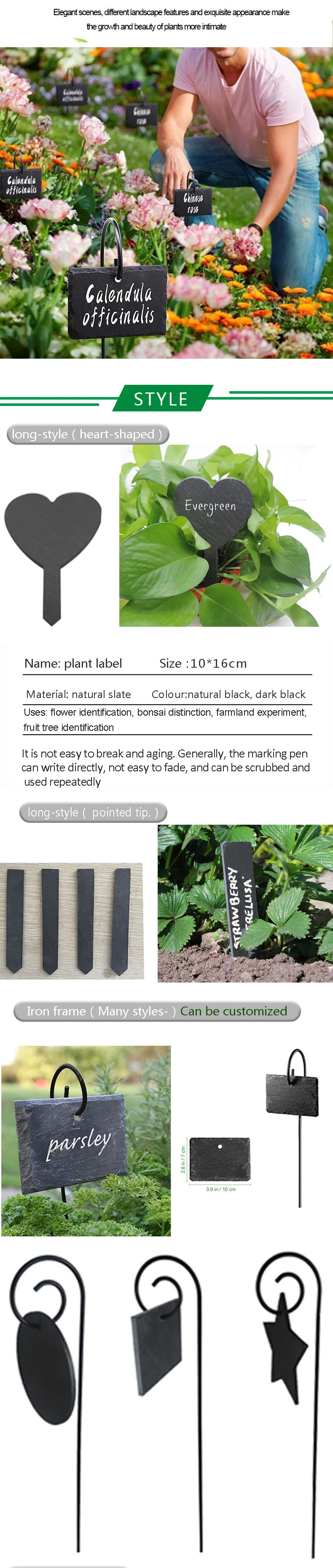 Wholesale Chinese wholesale plant label slate garden stake name