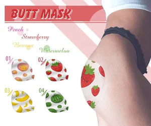 Strawberry Cruelty-free Vegan Fruit Formula Female Body Firming Lifting Smoothing Sheet Hip Care Butt Mask