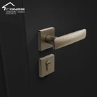 Export Install Handles For Doors Hot Sale Export Easy To Install Bifold Manufacture Zinc Alloy Lock Double Handle Door For Hotel