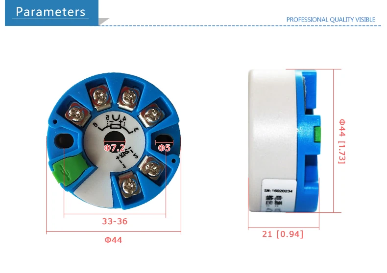 Head Mount Universal Input Analog Temperature Transmitter 4-20 MA