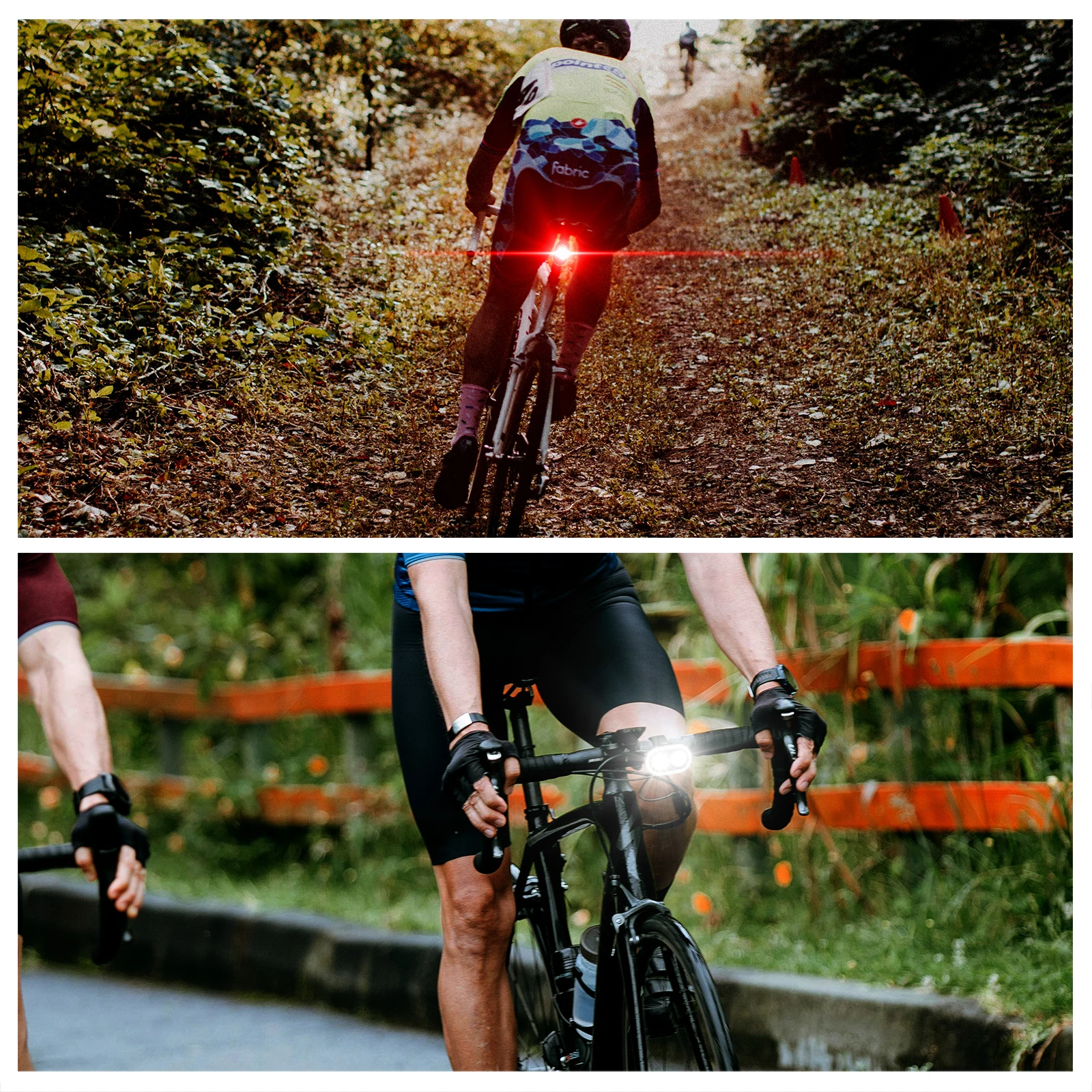 CYCLAMI Fahrrad leuchten MTB Rennrad Vorder-und Rcklichter Fahrrad lampe  LED Fahrrad licht Fahrrad Taschenlampe Fahrrad Rcklicht