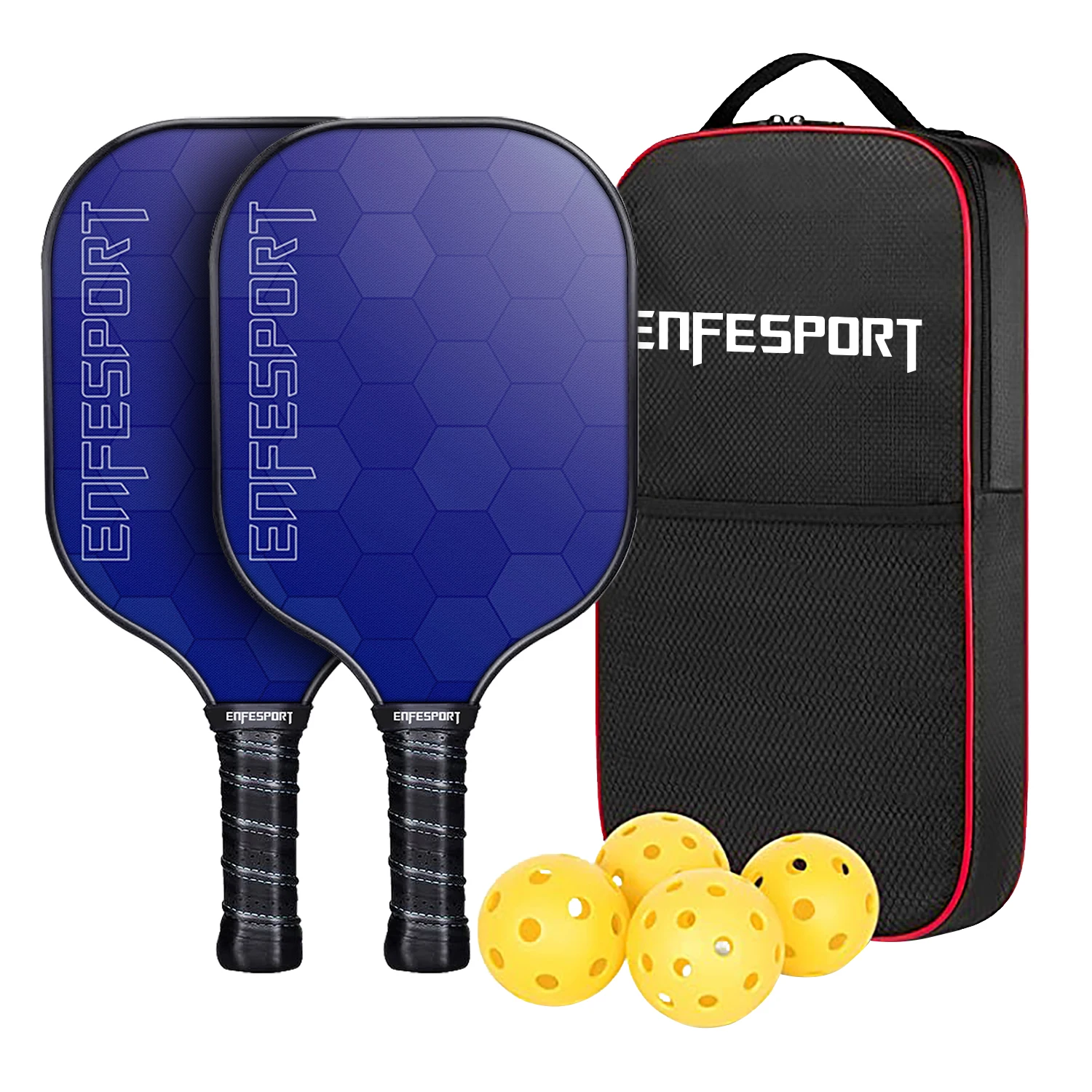 Yellow Pickleball Paddle Set 2024 Pickleball Paddle Blanks Carbon Fiber ...