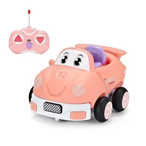 ITTL Soft Vinyl Deer Toy Car Rubber Interactive Kids 2 Functional Toys Rc Cartoon Car with Light