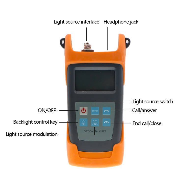 FCST080402 80KM Handheld Digital Optical Fiber Talk Set For Operations Of Installation CATV FTTH Optical Testing Maintenance