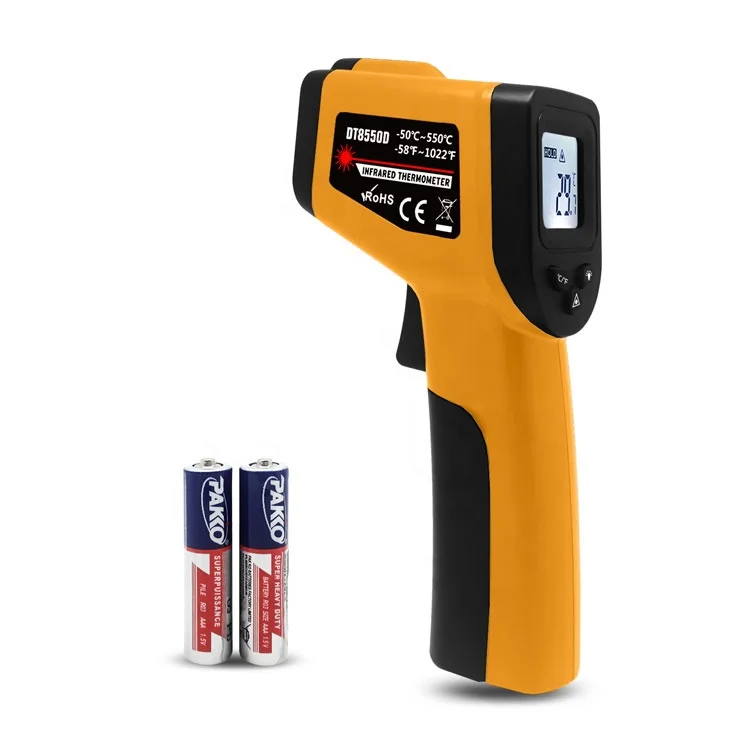 Rohs -50 ~ 550C Pyrometer Infrared Thermometer IR Laser Temperature Gun for  industry and BBQ kitchen cooking use