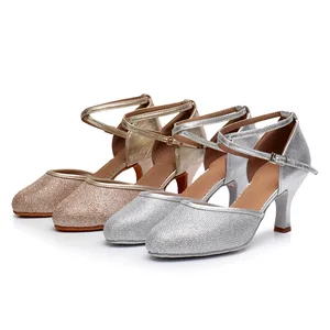 Women's  Latin Dance Shoes Pu Upper Soft Soles for Salsa Training Indoor Stage Performance