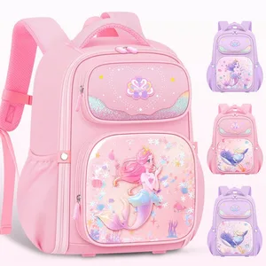 Wholesale Elementary School Backpack Waterproof Cute Girl Mochila Bolsos Escolares Mermaids Sequins College School Bag