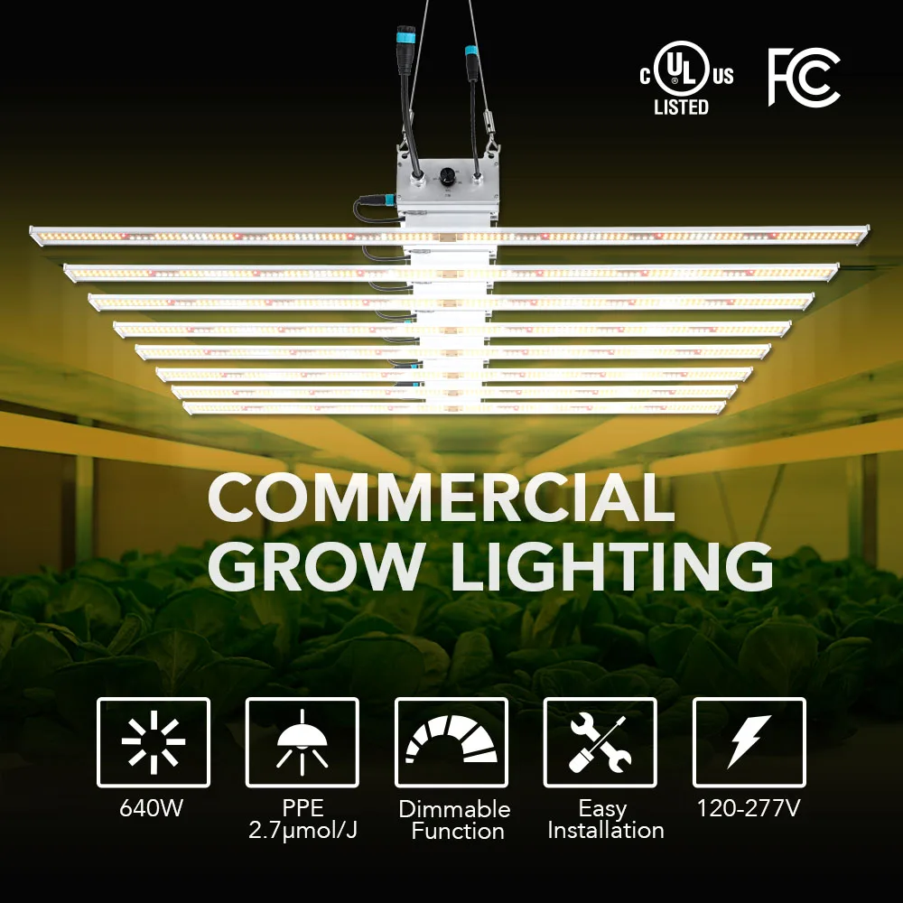 Indoor Full Spectrum 640W Spydr Farm Stock In US Veg Bloom Spider Led Grow Light for indoor plants horticulture lighting 2021
