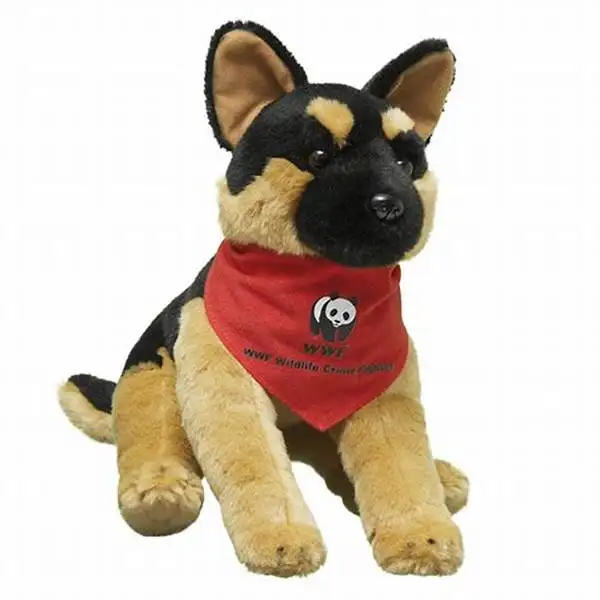 OEM Custom German Shepherd Plush Dog Toy Filled with PP Cotton