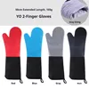 ถุงมือแบบสองนิ้ว ปลายตรง ผ้า YO Texture ขนาด 50 ซม. น้ำหนัก 165 กรัม