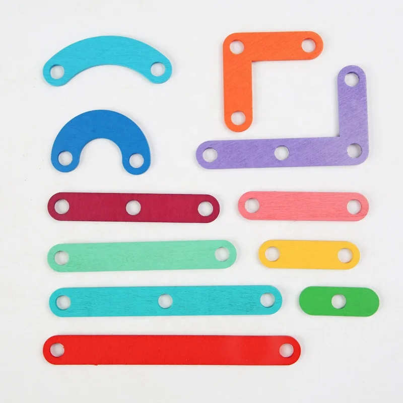 Toddlers Early Learning Alphabet Number Matching Game Toys Montessori Creative Geometric Wood Puzzle Nail Board