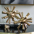 European creative small home decor turkey decorative items in brass bronze thorn ball ornaments