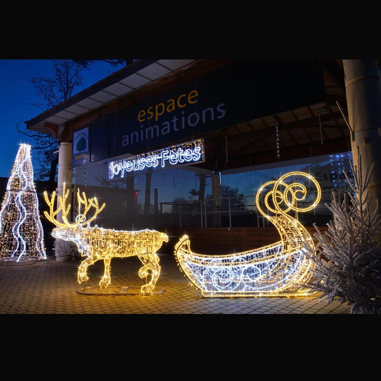 Christmas Led Copper Wire String Lights Animated Christmas Reindeer