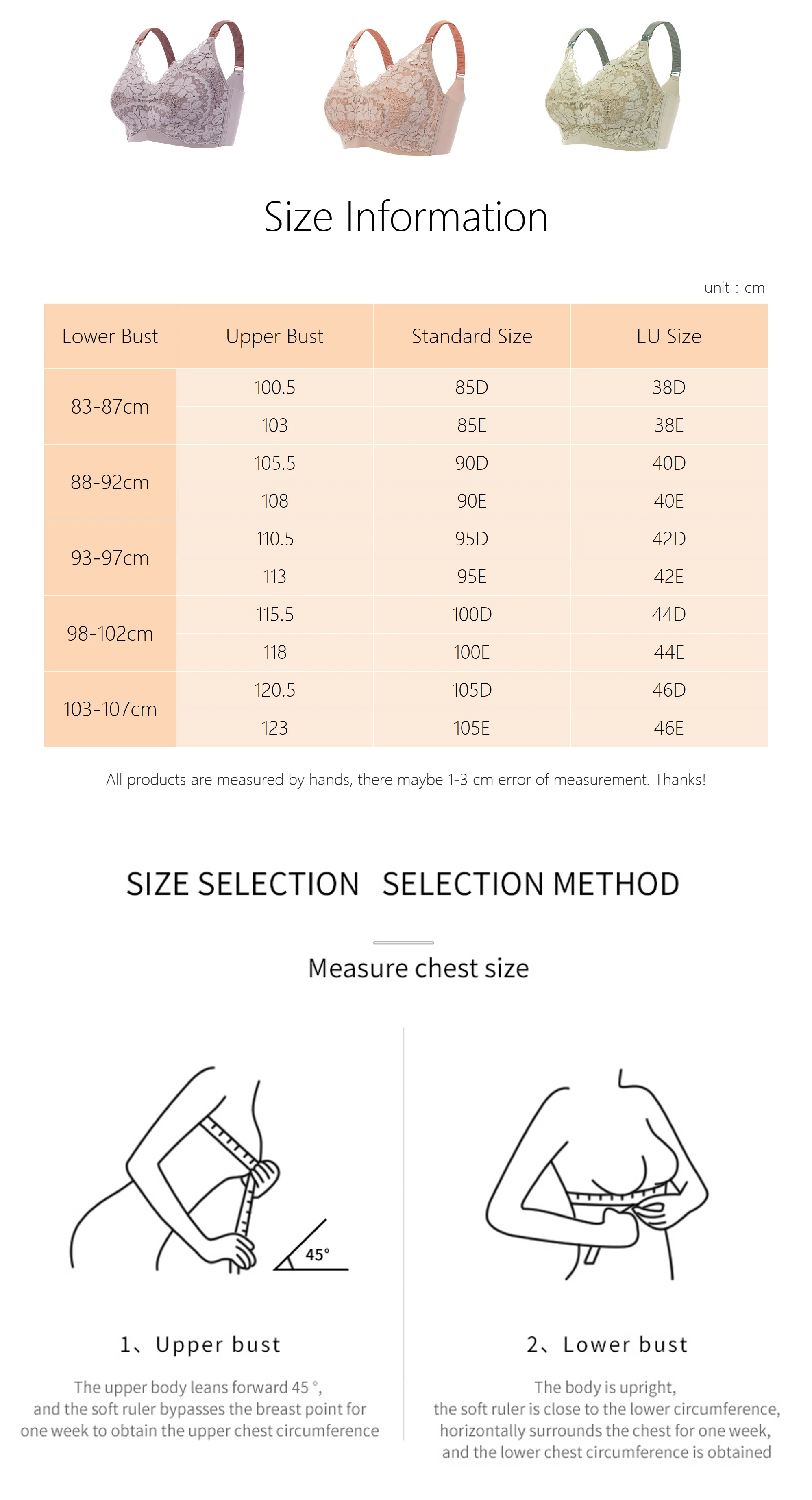 Plus Size 38 40 42 44 46 Wholesale Comfort Traceless Latex Cup Big