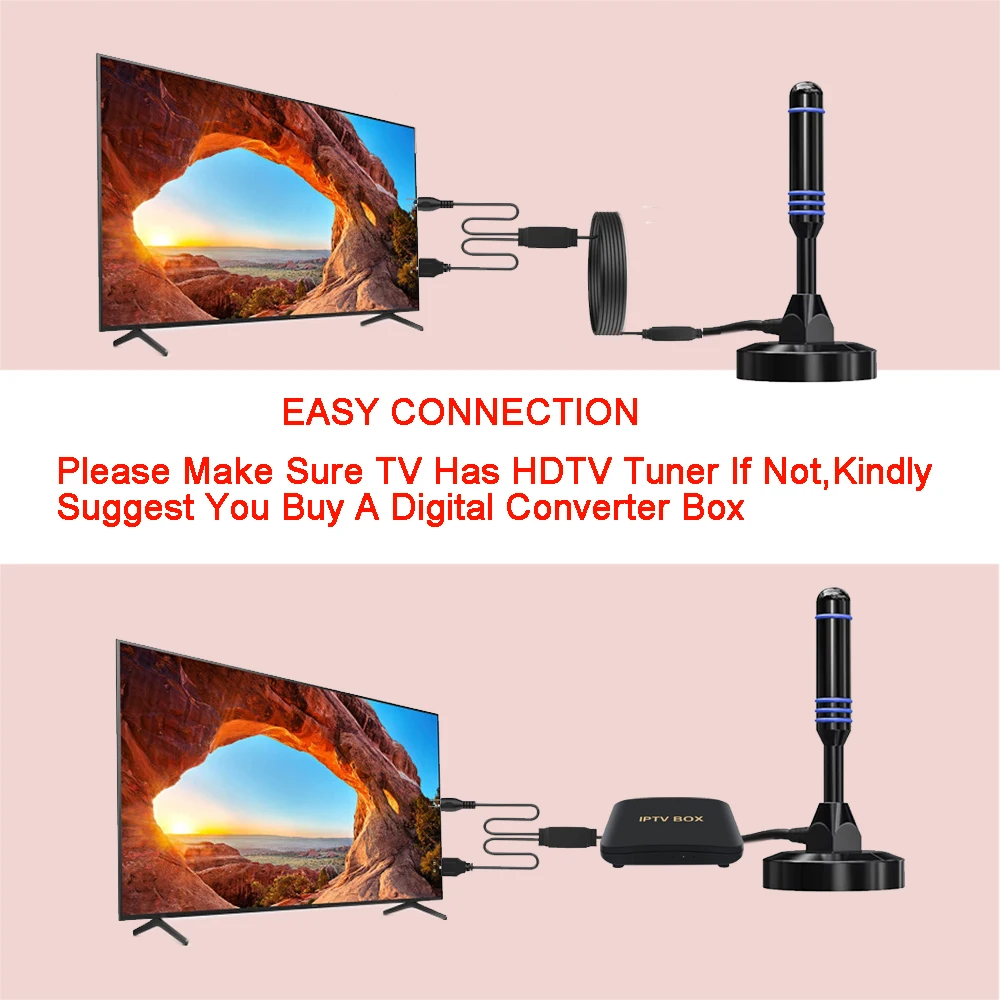 Long Range Aerial Free Local Channels 4k 360 Degree New Selling Hdtv Indoor hd Digital Tv Antenna