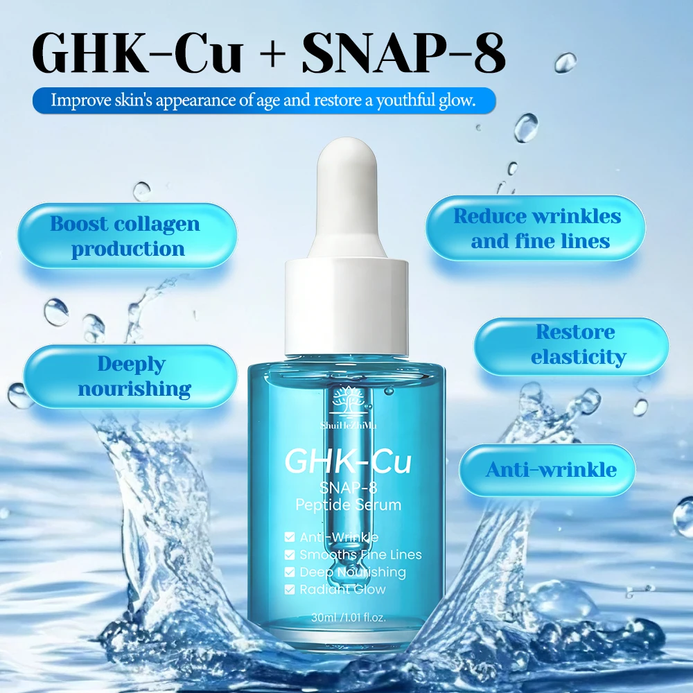 Özel Marka Ghk-cu Bakır Peptit Serumu Yüz Mavisi Serumu Sıkılaştırıcı  Onarıcı Kolajen Artırıcı Hyaluronik Asit ile| Alibaba.com