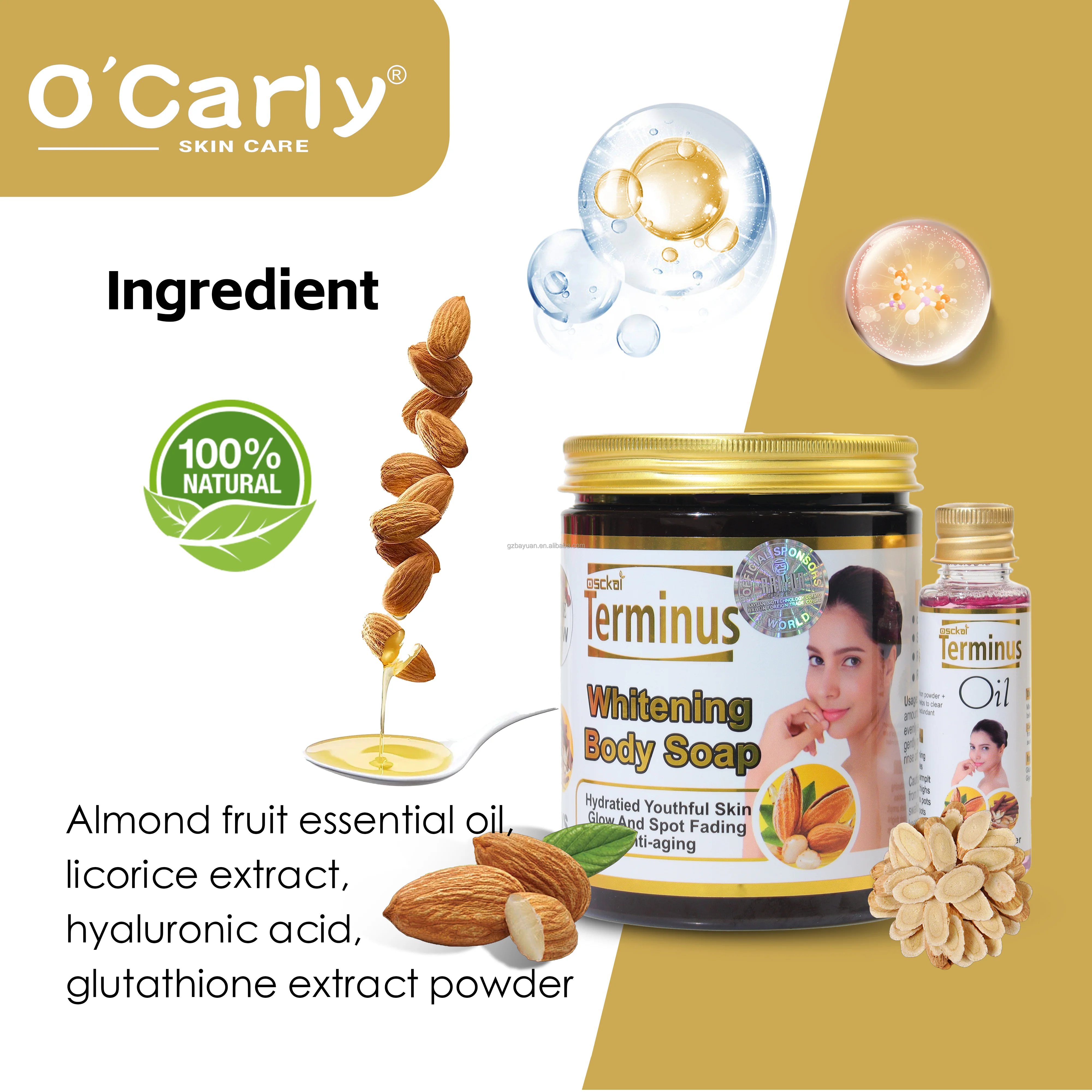 nature essentials glutathione whitening soap OEM Organic Glutathione Arbutin Deep Cleansing Whitening Soap Glycerin  Clear Knuckles Dark Armplt Body Liquid Soap for Oily Skin