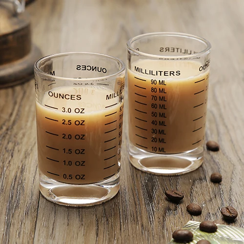 BCnmviku 90ML Espresso Shot Glass Measuring Cups German Measurement Cup High Quality Custom Logo Sublimation Shot Glasses Cup