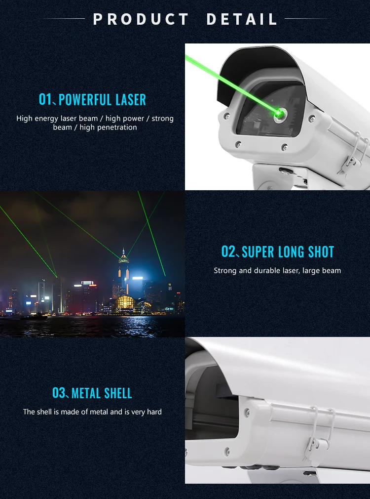 Factory Price Movable Rotating Landmark Outdoor Roof Raiway Green Laser