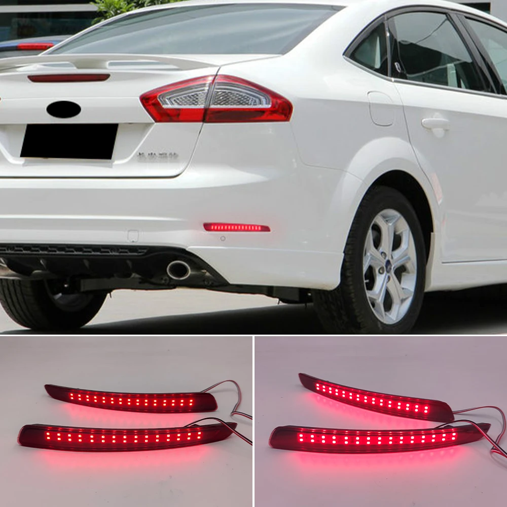 For Ford Mondeo Fusion 4 2011 2012 2013 LED Rear Bumper Reflector Brake Light Car Styling Tail Light Warning Light