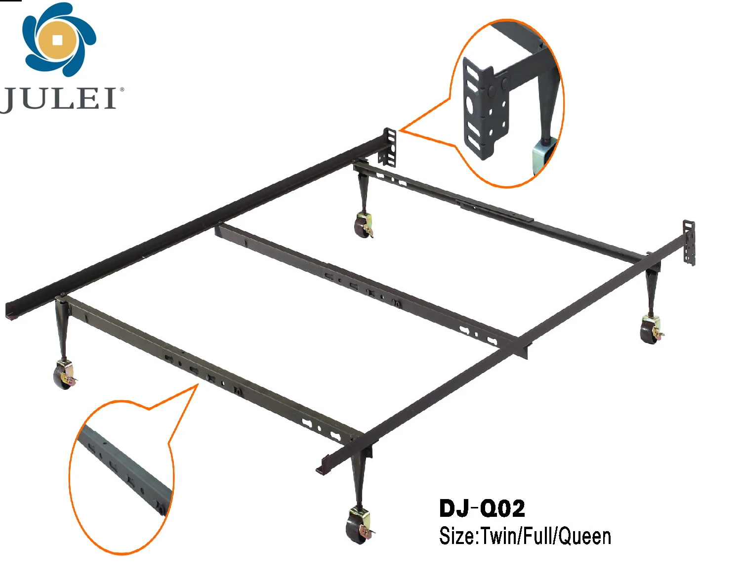 Cheap Price Hot Knockdown Metal Platform Bed Frame With Wheel Base Bed Mailorder Buy Metal