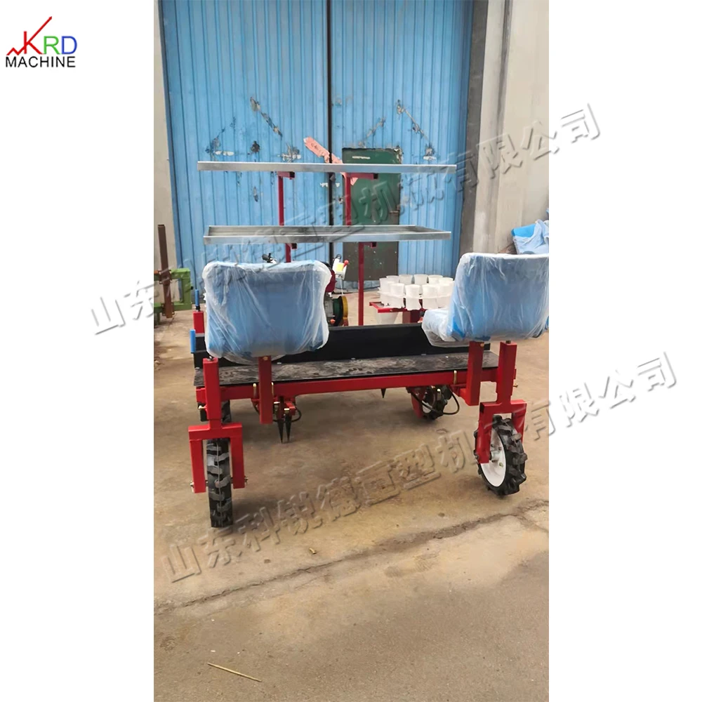 Tractor Type Garlic Cauliflower Seedling Transplanter Cabbage Broccoli Seedling Transplanter Pak Choi Transplanting