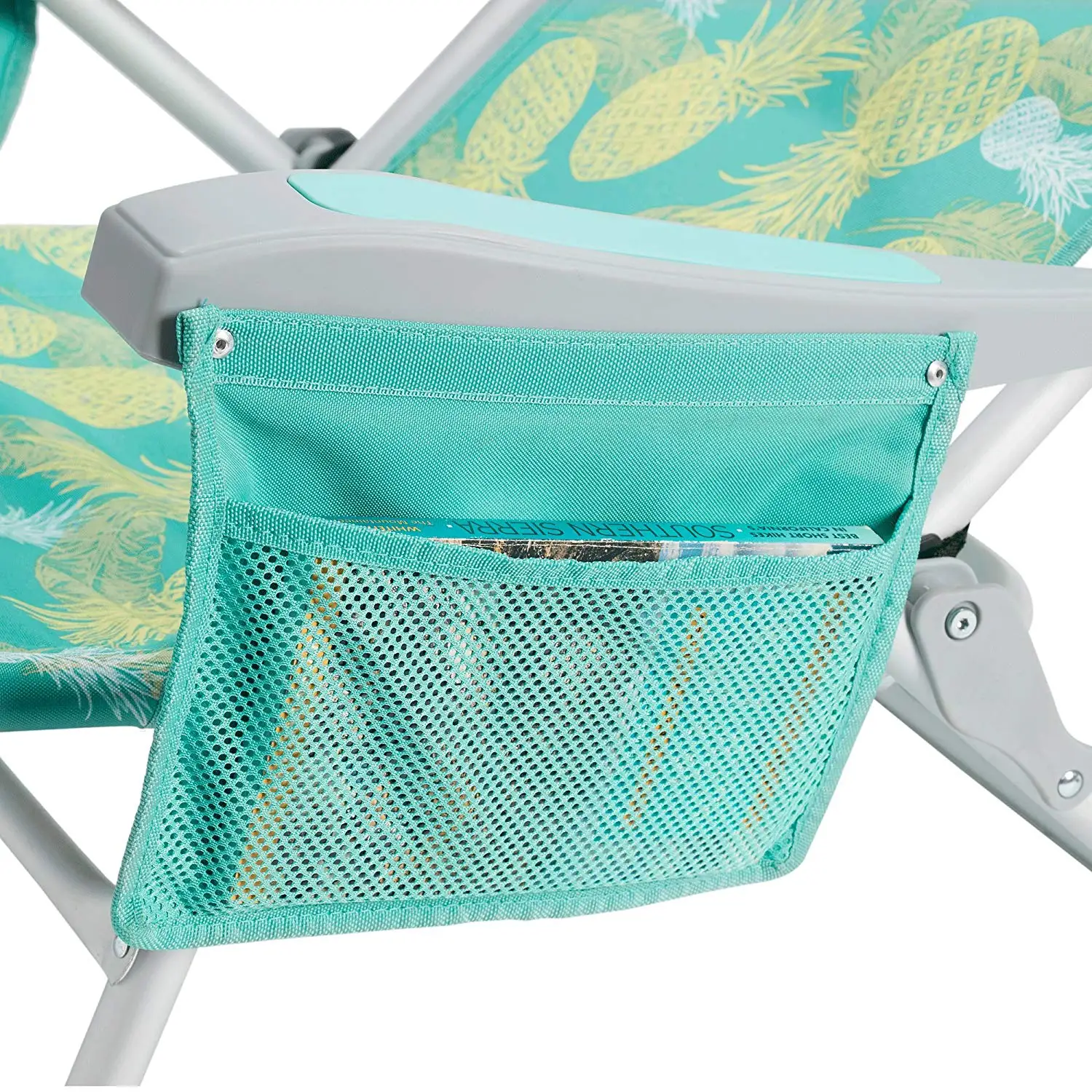 Backpack Beach Chair 5 Positions and Cup Holder Pouch on Side Padded Pillow Storage Bag Lightweight Rustproof