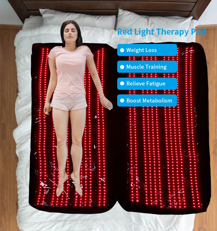 Full Body Red Light Therapy Infrared Sauna Blanket Therapy Mat Bed Red