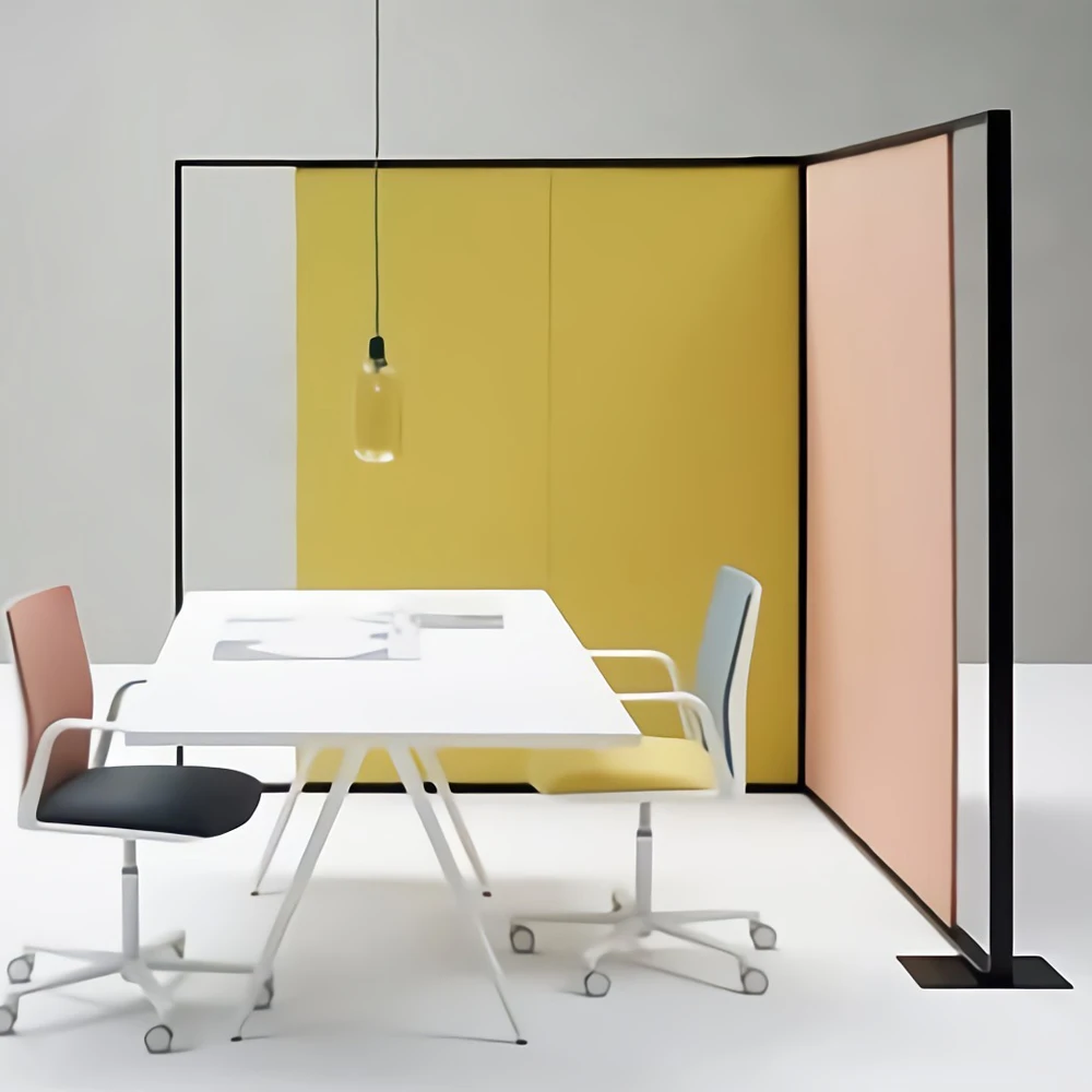 Screen Partition Wall Material Fabric Room Divider Wall Partitions Sliding Panel 100% Polyester Acoustic Felt Panels Matertion