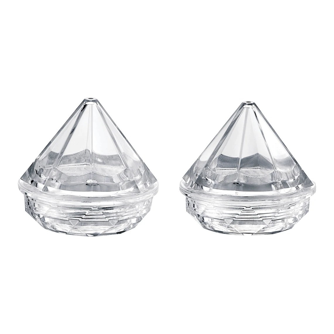 Free Sample  Mini Diamond-shape Transparent Plastic Jar 4g 5g Cute clear Plastic Cosmetic Jars