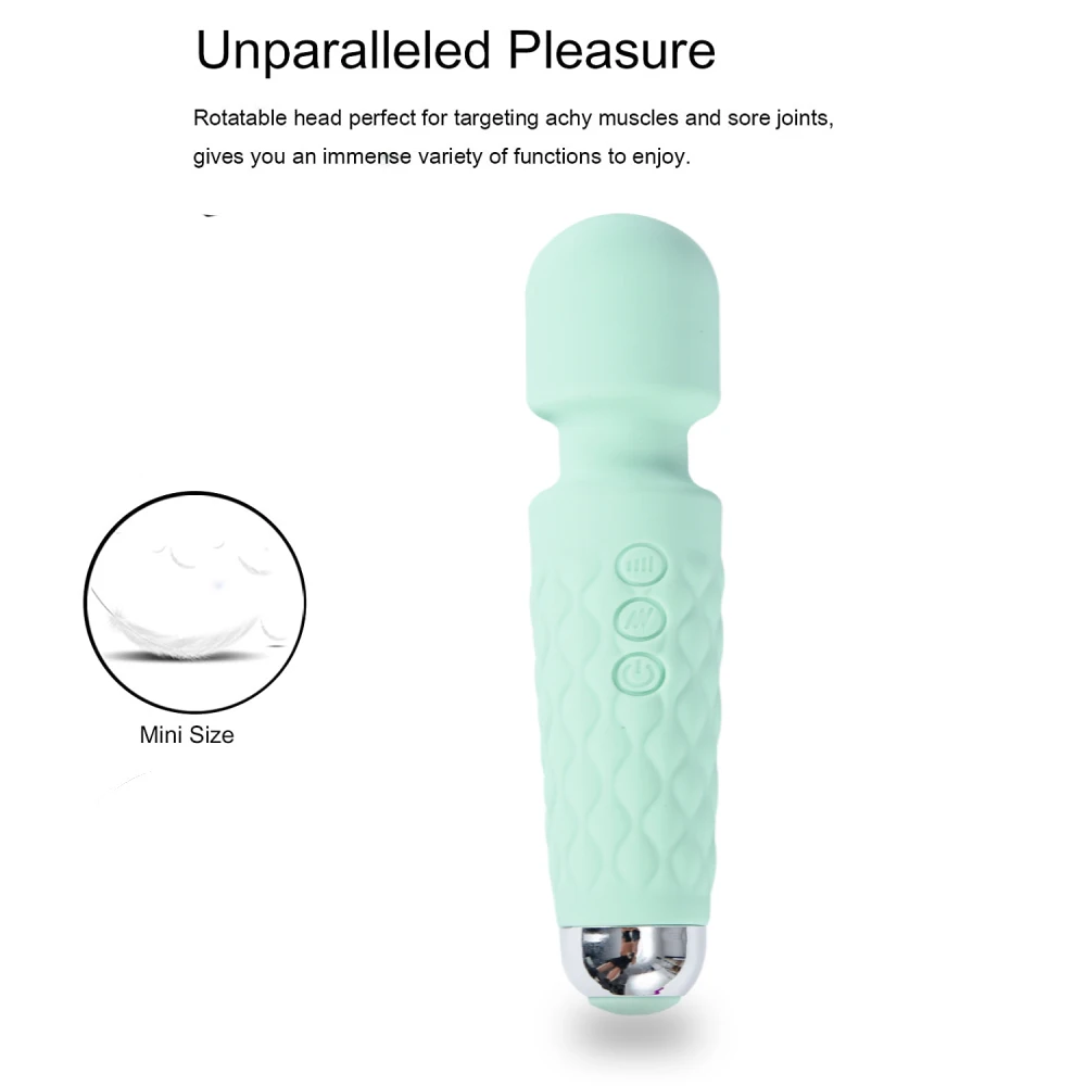 Free Custom Box - 20 Modes Strong Vibration Upgraded Mini Vibrator Usb Charging Handheld Body Massager Clit G-Spot Vibrators