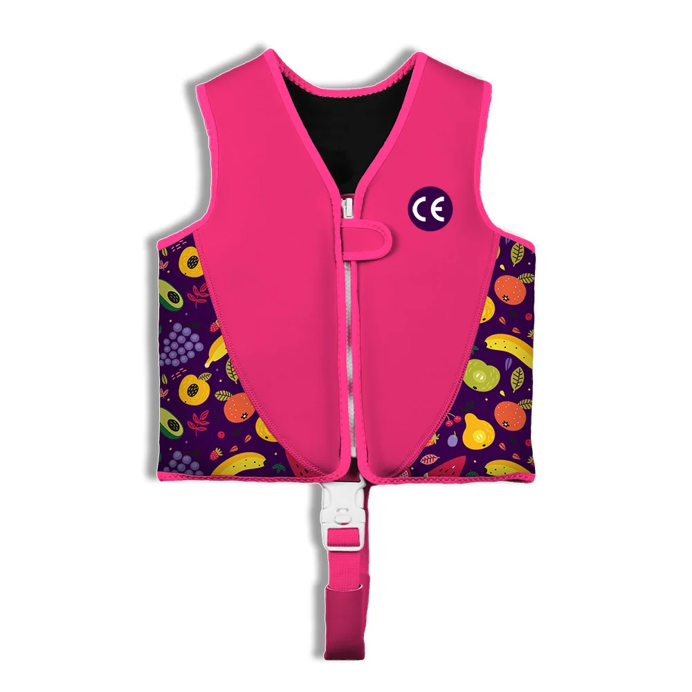 product custom logo kids swim vest neoprene float jacket life vest child swimming aid swimwear for learning pool toddler safety-13