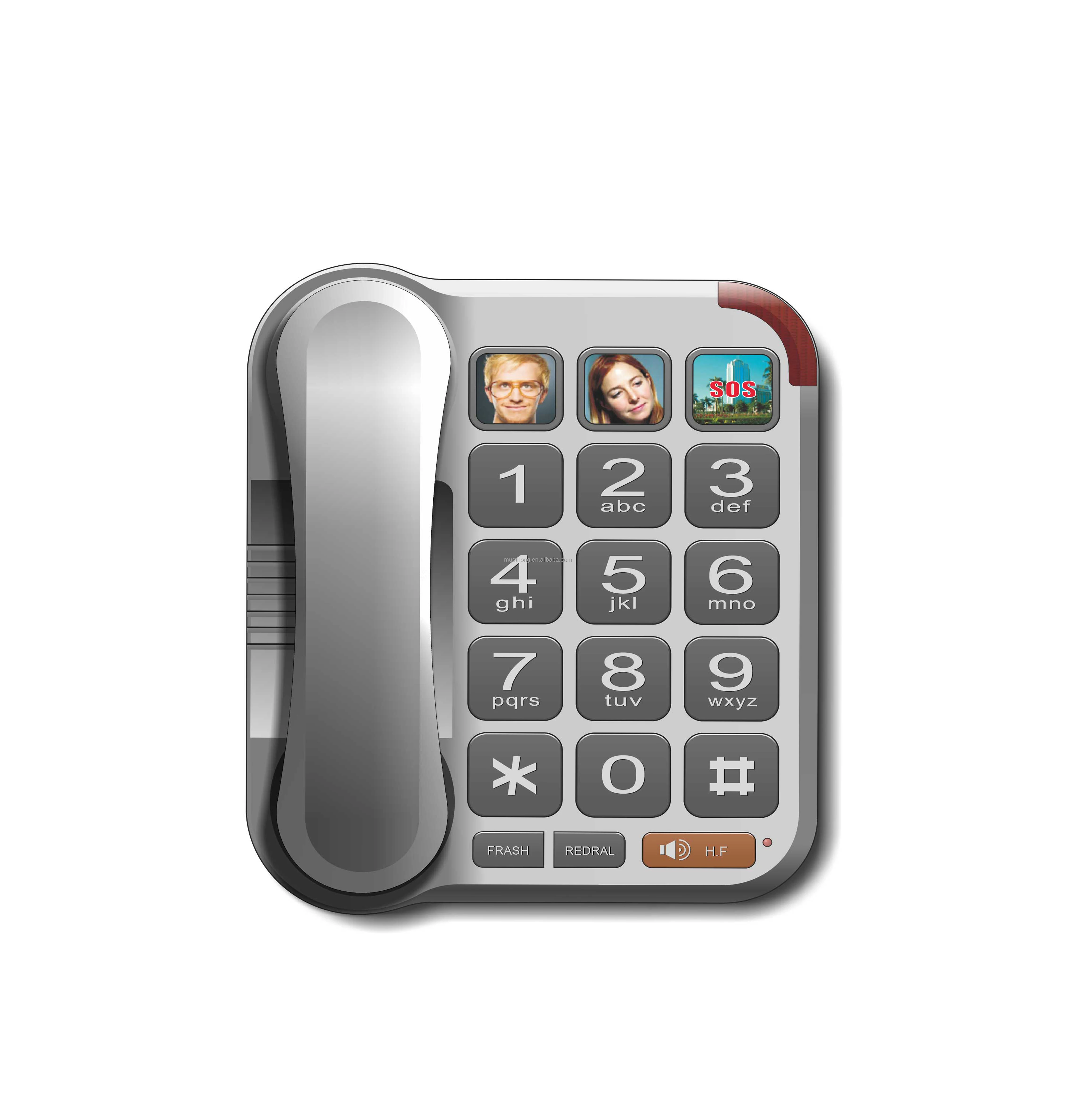 Amplified Big Button Landline Telephone For Hearing Impaired People