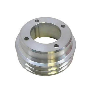 Custom nice quality CNC machining precision Crankshaft Billet Aluminum Pulley Double 2 Groove