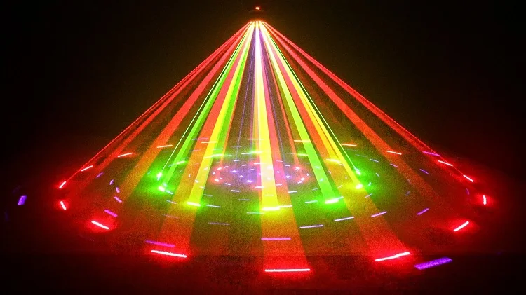 Top sale 37 Eyes RGB Full Color Laser Magic Moving Head Ball 60W Laser Mushroom Lamp Sound Control Stage Lights Club DiscoEvents