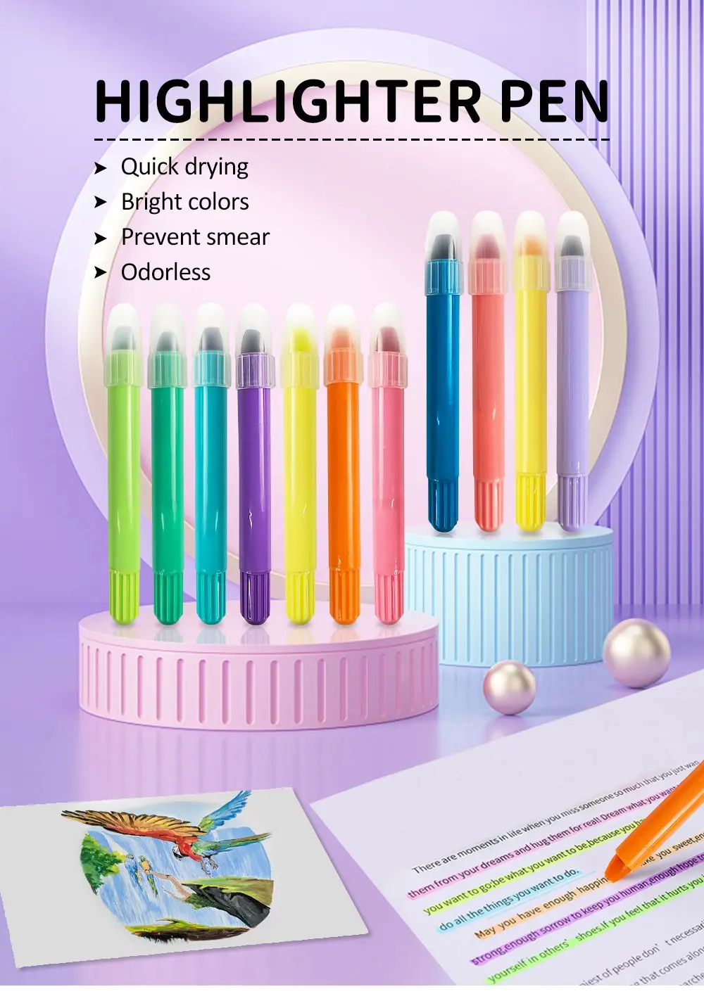 Khy For Bible No Bleed And Pastel Gel Wax Highlighter Pen Buy Khy For