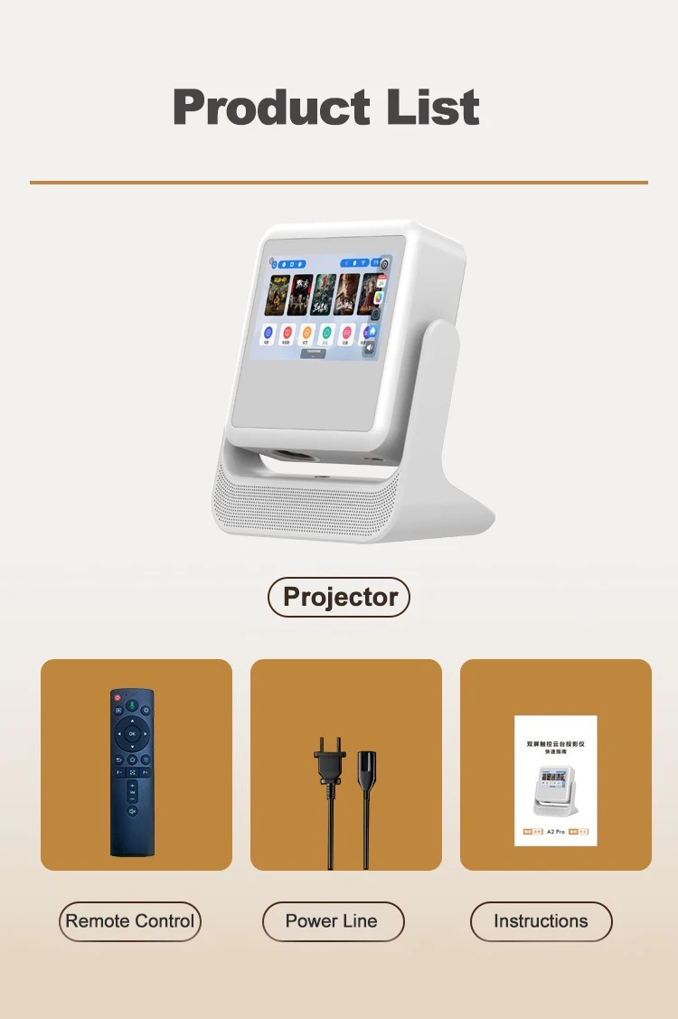 LONNST A2Pro Flick Smart Projector with Touch Screen Pad Android OS 5G Wifi 4k Projectors & Presentation Equipments