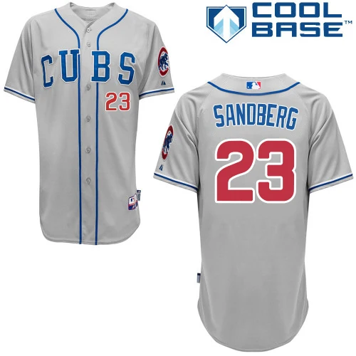 Wholesale Blue Throwback Ryne Sandberg baseball Jersey Men's #23 Chicago  stitched S-5XL From m.