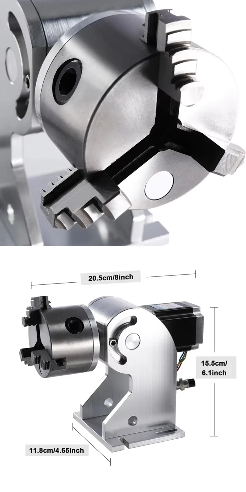 High Quality 20w 30w 50w Rotary Axis for Fiber Laser Marking Machine New Condition Metal Rotary Table Wavelength 1064nm