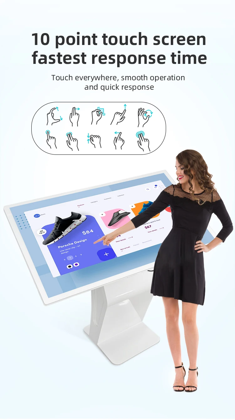 Floor Stand Self Service 43 Inch Android Windows Smart Lcd Panel ...