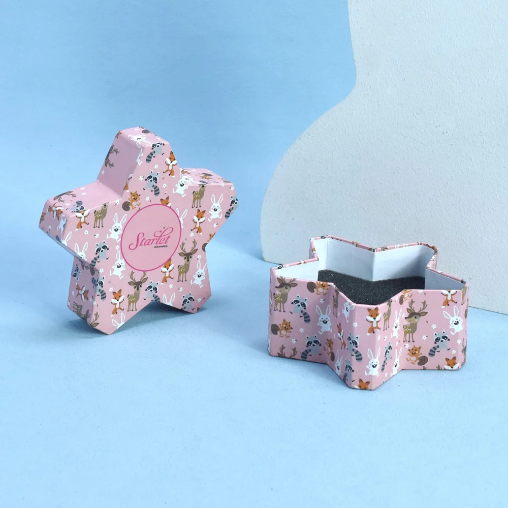 Square Crossing Angel Gift Box for Baby Shower Baptism Birthday Wedding Decoration Candy Boxes with Embossing Printing