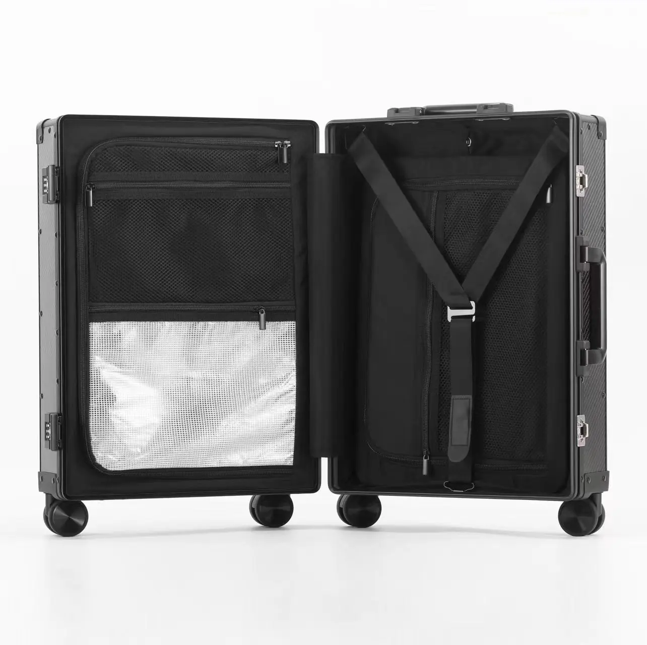Suitcase Smart Professional High Quality 20" 22" 24"OEM ODM Universal Wheel Hard Case Carbon Fiber Luggage