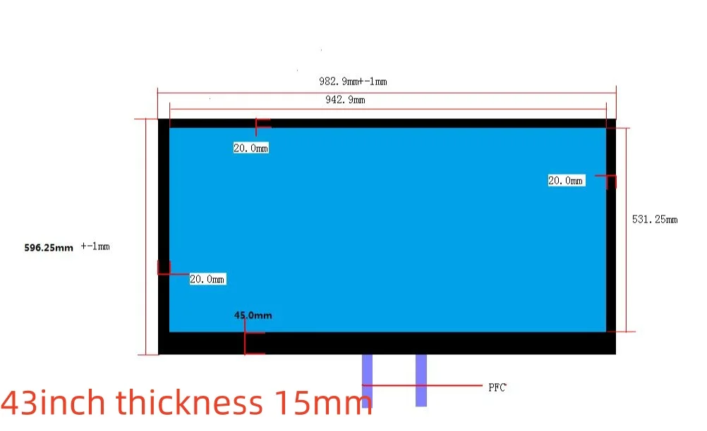 Digital Signage and Displays Advertising Screen 43inch Lcd Screen Transparent Lcd Panel