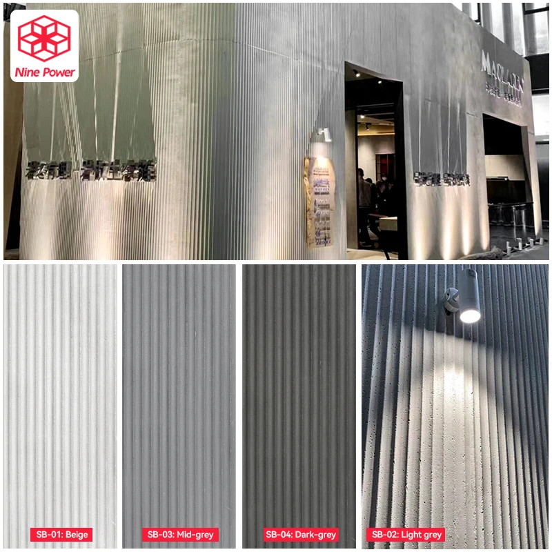 Soft Stone Cladding MCM Material Ceramic Tile Exterior Decorating Veneer Sheet Ripple Board Lightweight Artifical Flexible Stone