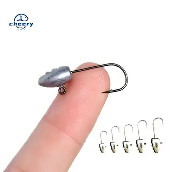 CHEERY 2g 3g 5g 7g 10g Jig Heads Hook Soft Artificial Bait Freshwater Seawater Barbed Lead Fishing Tackle Hooks – Soft Lure – view 2