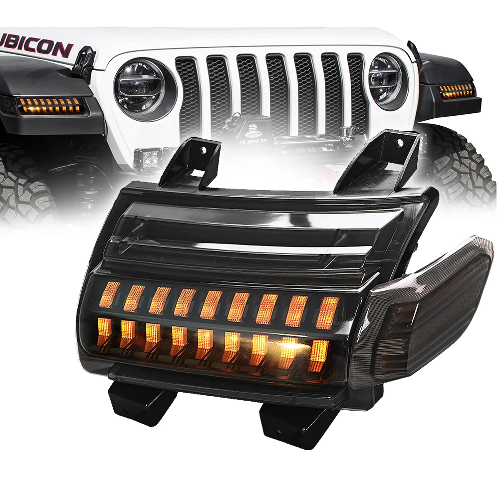 For Jeep Jl Led Turn Signal Drl Led Daytime Running Parking Light Emarke Turn signal for Defender
