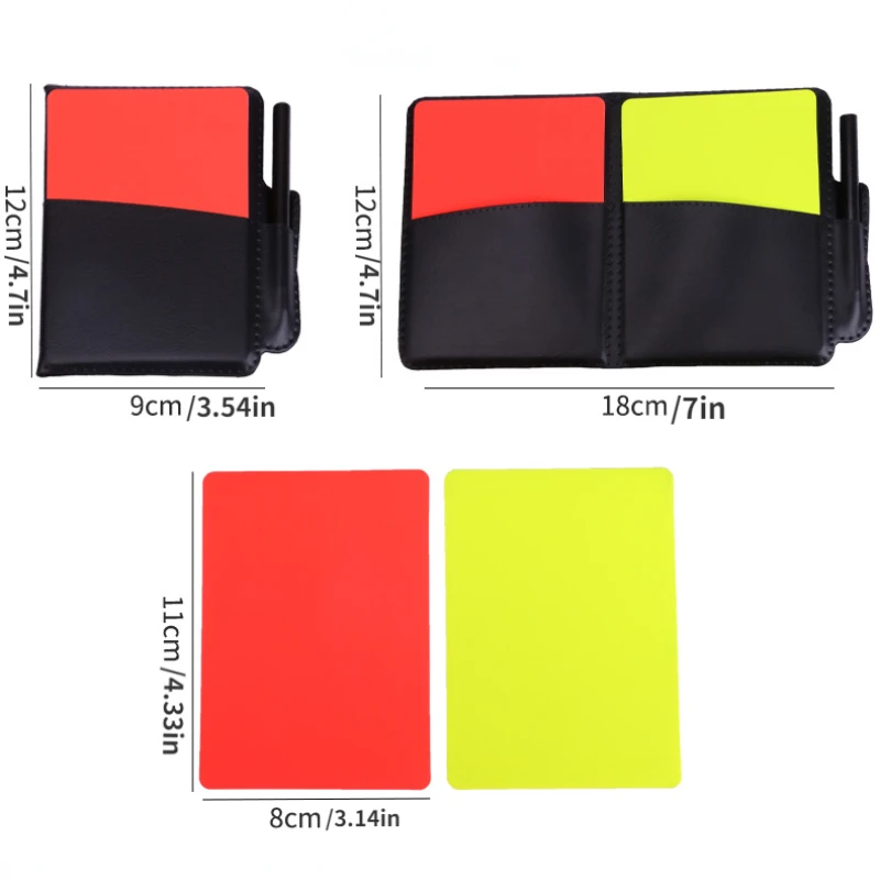 A101 Sports Kits Soccer Referee Card Set Red Card Yellow Card with High Quality Referee Whistles Flags Set