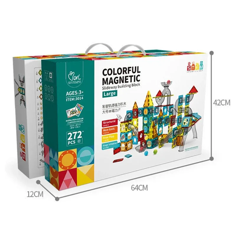 272 Pcs Magnetic Blocks Toys Magnetic Tiles Building Blocks For Kids Baby