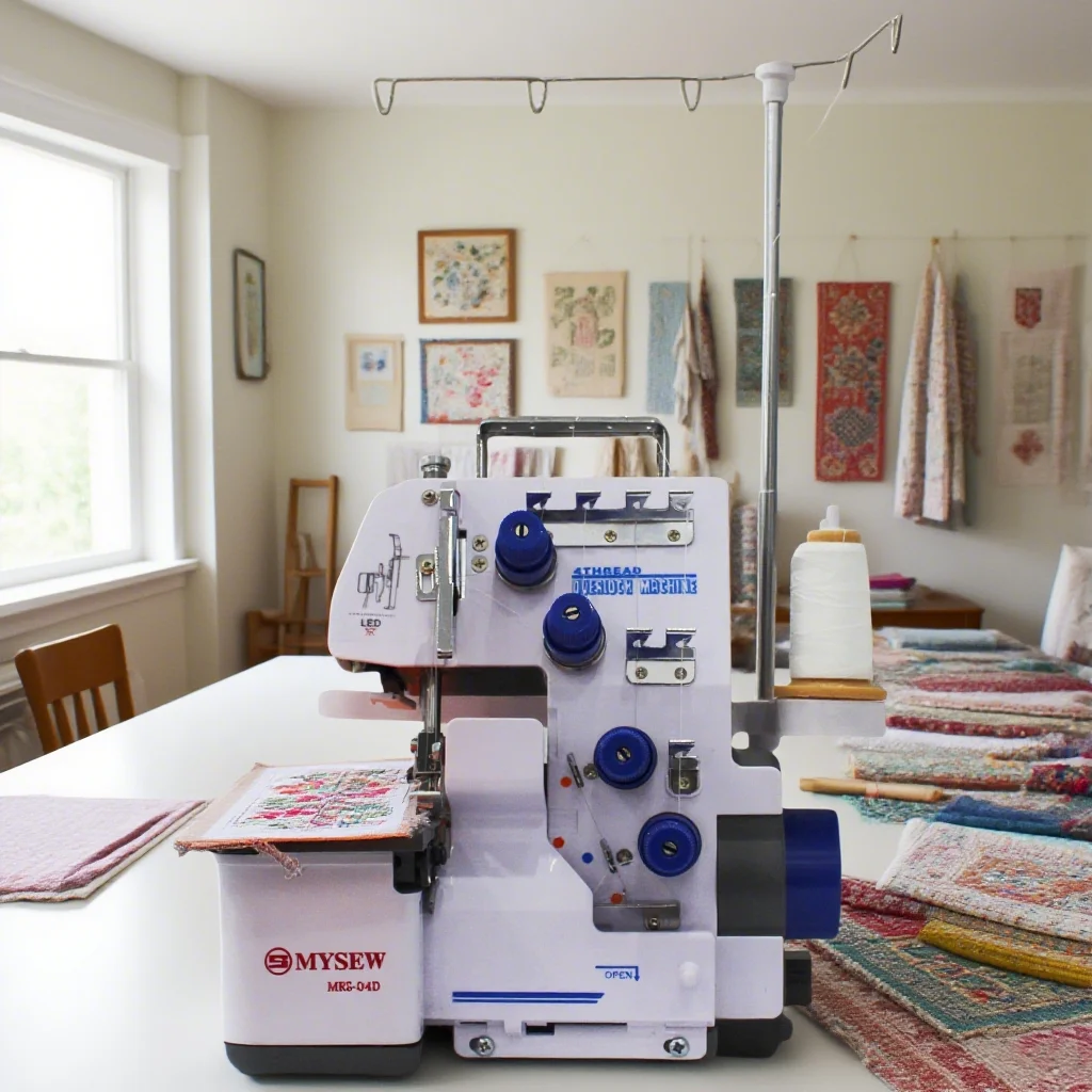 MYSEW 04D HIGH-SPEED Factory Direct Household Overlock Sewing Machine for Sale Electric Multi-function Buttonhole